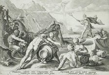 Neptune Plotting the Destruction of Man, published 1589. Creator: Hendrik Goltzius.