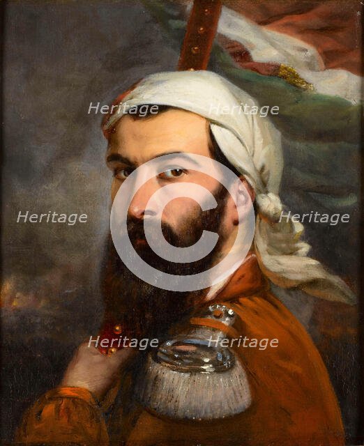 Portrait of Giuseppe Garibaldi (1807-1882), 1856. Creator: Estienne, Auguste (1807-1882).