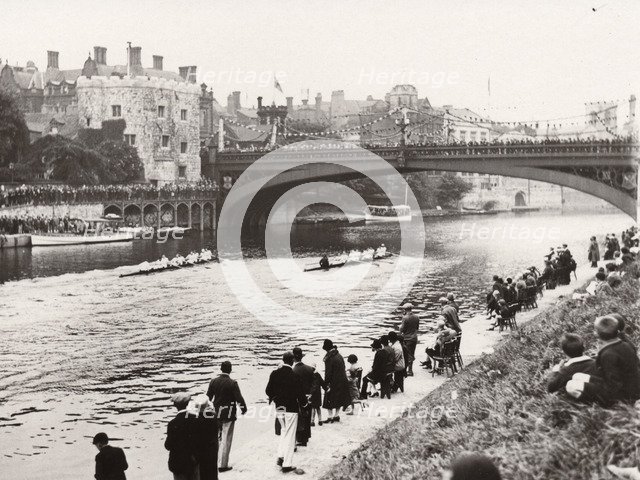 York Regatta, River Ouse, York, Yorkshire, 1928. Artist: Unknown