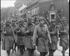 US Army Troops With Guns Marching, 1932. Creator: British Pathe Ltd.