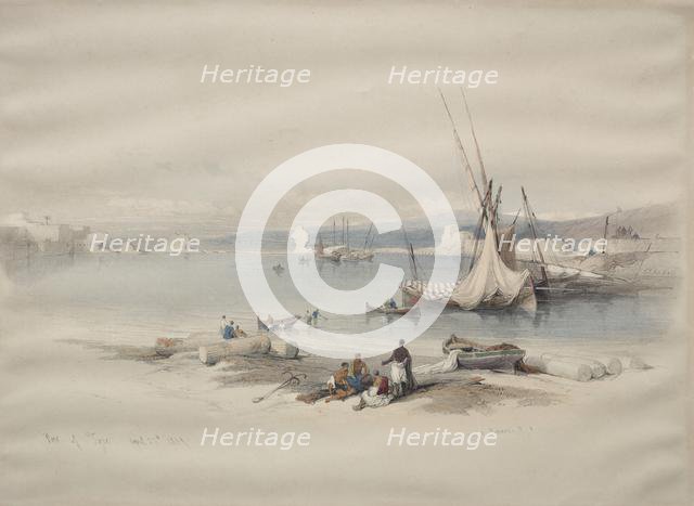 Port of Tyre, 1839. Creator: David Roberts (British, 1796-1864).