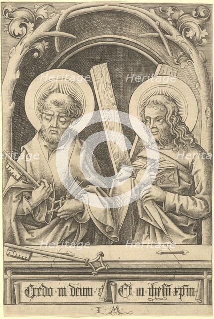 Saints Peter and Andrew, c. 1480/1485. Creator: Israhel van Meckenem.