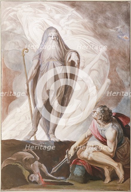 Teiresias Foretells the Future to Odysseus, 1780-1783. Artist: Füssli (Fuseli), Johann Heinrich (1741-1825)