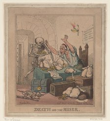 Death and the Miser, December 20, 1801., December 20, 1801. Creator: Thomas Rowlandson.