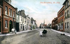 The Broadway, St Ives, Cornwall, early 20th century. Creator: Valentine & Sons.