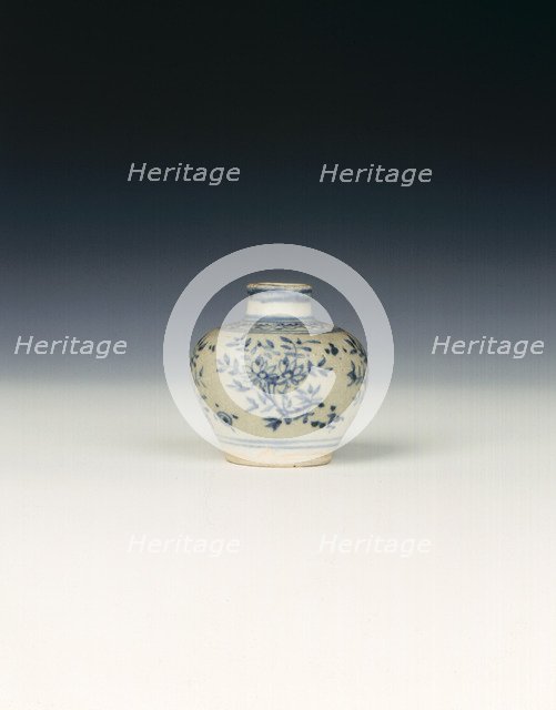 Miniature blue and white guan jar, Ming dynasty, China, second half of 15th century. Artist: Unknown