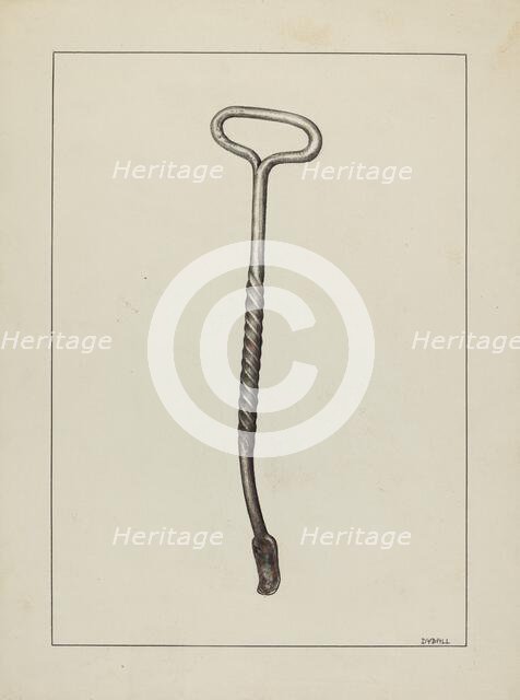 Stove Lid Lifter, c. 1937. Creator: Adelaide Dyball.