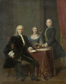 Family Group in an Interior, 1744. Creator: Frans van der Mijn.