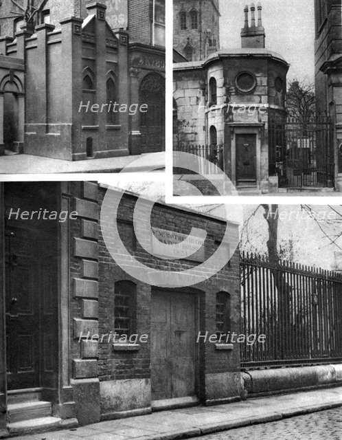 Three graveyard watch houses, London, 1926-1927. Artist: Whiffin