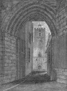 The gate of St Bartholomew's Priory, West Smithfield, City of London, c1850 (1906). Artist: Unknown.