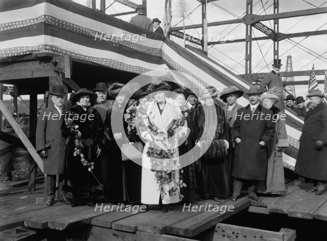 Launching party, Str. Seeandbee, 1912 Nov 9. Creator: William H. Jackson.