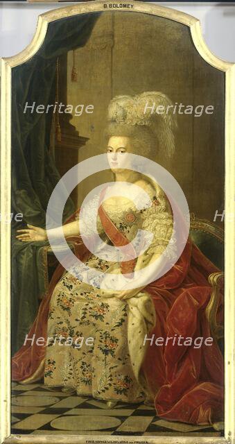 Frederika Sophia Wilhelmina of Prussia (1751-1820), Wife of Prince Willem V, 1770. Creator: Benjamin Samuel Bolomey.