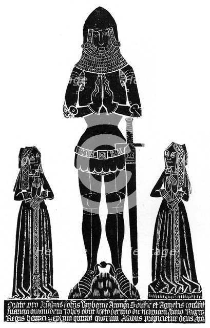 Rubbing of a medieval engraved brass, c1490 (1901). Artist: Unknown