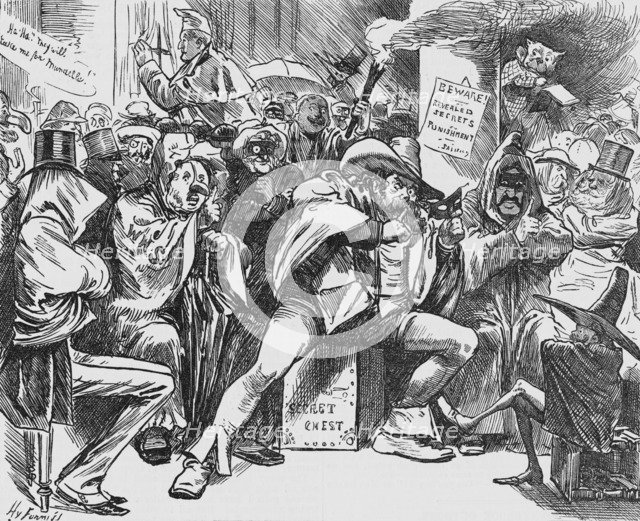 'Secret Meeting of the Conservative Party', 1888. Creator: Unknown.