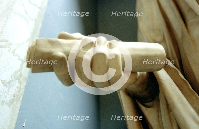 Detail of one of the hands from a statue of the Roman Emperor Titus. Artist: A Lorenzini
