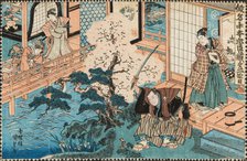 The Tale of the Forty-seven Ronin. Kakogawa Honzo and Momonoi Wakasanosuke, c. 1850.