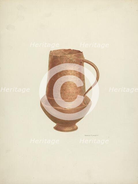 Copper Cruet, 1937. Creator: Edward Jewett.