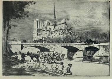Thumbnail image of 'The Apse of Notre Dame', 1915. Artist: Edgar Chahine.