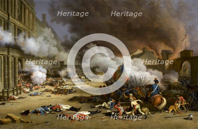 The insurrection of the 10 August 1792. Artist: Bertaux, Jacques (1745-1818)