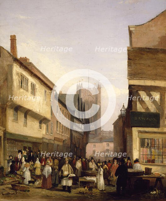 Market Scene, 1832. Creator: George Wilfrid Anthony.