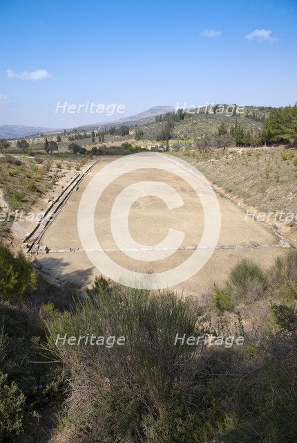 The stadium at Nemea, Greece. Artist: Samuel Magal
