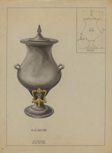 Pewter Coffee Urn, c. 1936. Creator: Philip Johnson.