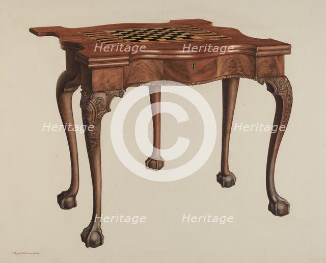 Gaming Table, 1940. Creator: M. Rosenshield-von-Paulin.