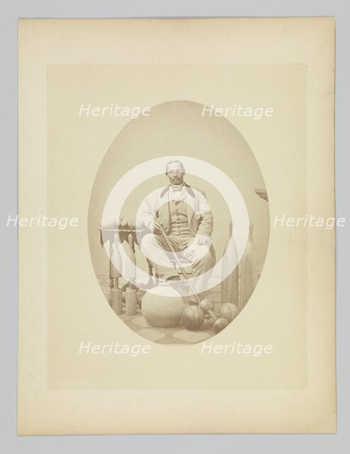 Photograph of Aaron Molyneaux Hewlett, gymnasium coach of Harvard University, 1859-1871. Creator: George K Warren.