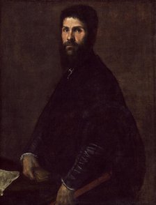 Man Holding a Flute, c.between 1560 and 1565. Creator: Titian.