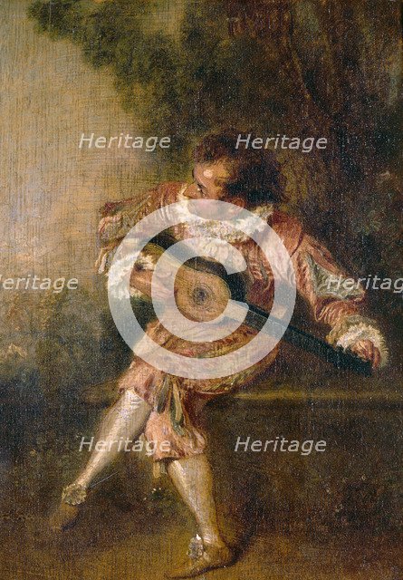 Mezzetino, ca 1715. Artist: Watteau, Jean Antoine (1684-1721)