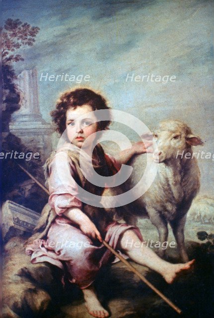 'The Good Shepherd', c1650. Artist: Bartolomé Esteban Murillo 
