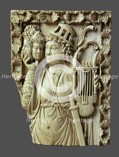 Muse of the comedy with lyre, masks and sword, First quarter of 6th cen.. Creator: West European Applied Art.