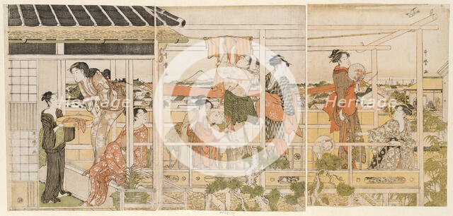 Drying Clothes (Monohoshi), Japan, c. 1790. Creator: Kitagawa Utamaro.