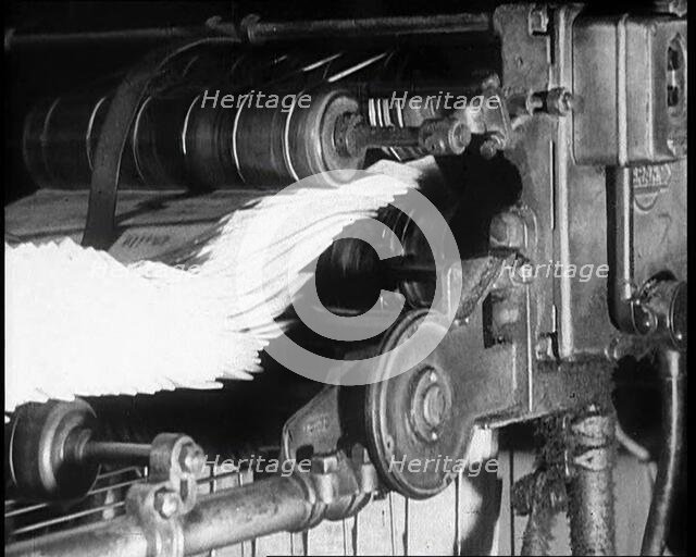 A Printing Press Running, 1933. Creator: British Pathe Ltd.
