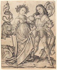 The Knight and the Lady, c. 1460/1465. Creator: Master ES.