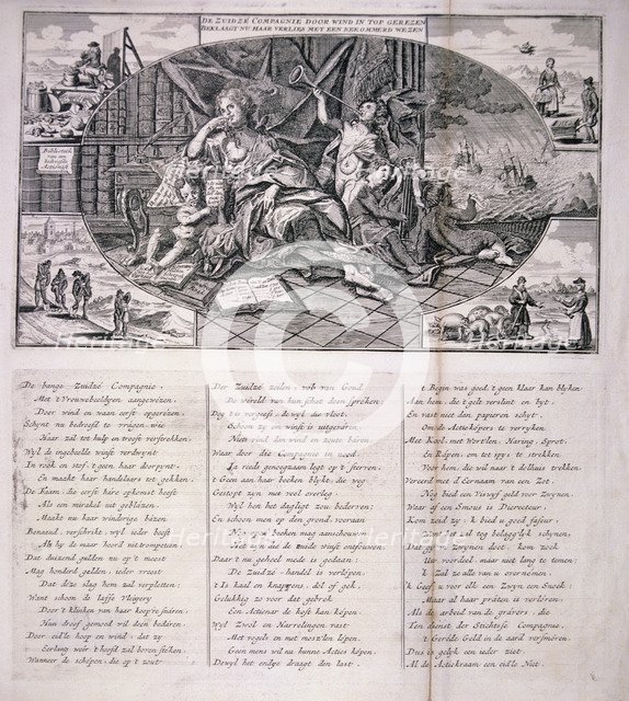 Dutch satire on the South Sea Bubble, 1720. Artist: Anon