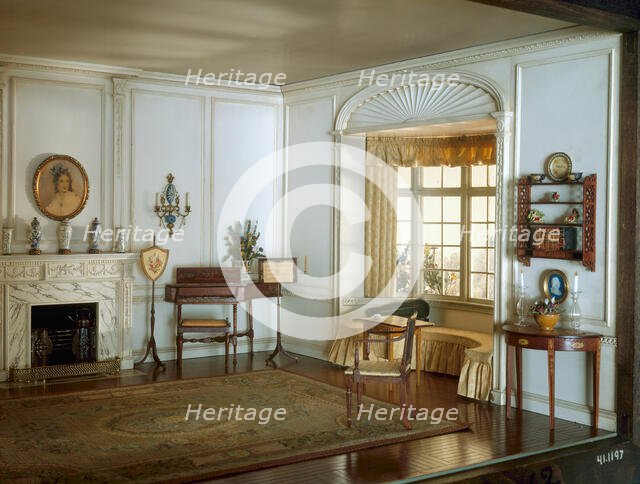 E-12: English Drawing Room of the Georgian Period, c. 1800, United States, c. 1937. Creator: Narcissa Niblack Thorne.