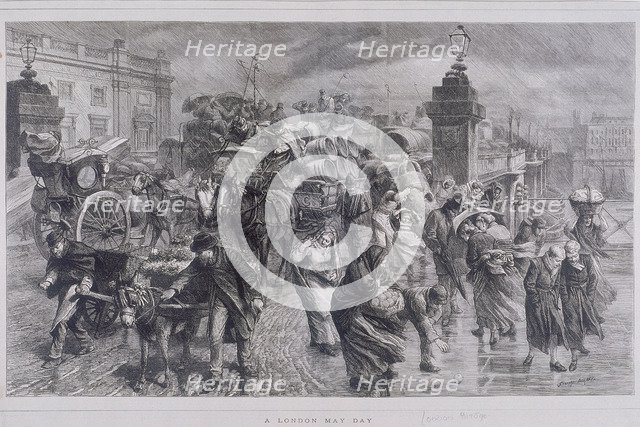 London Bridge (new), London, c1870. Artist: G Durand