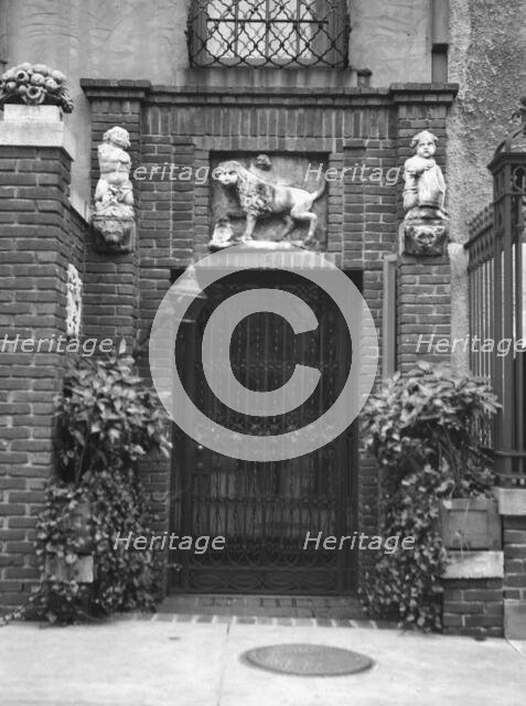 Lewisohn house and garden, ca. 1920. Creator: Arnold Genthe.