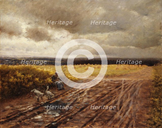 The goose girl, 1884. Creator: Giuseppe de Nittis.