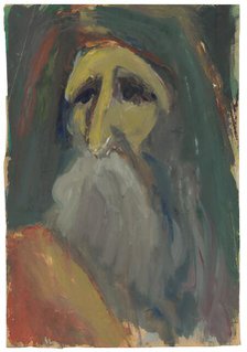 Old man's head with a beard, 1940/1944. Creator: Ján Novák.