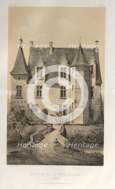 ...Pl. 57, Château De La Poissonnière (Sarthe), 1860. Creator: Victor Petit (French, 1817-1874).