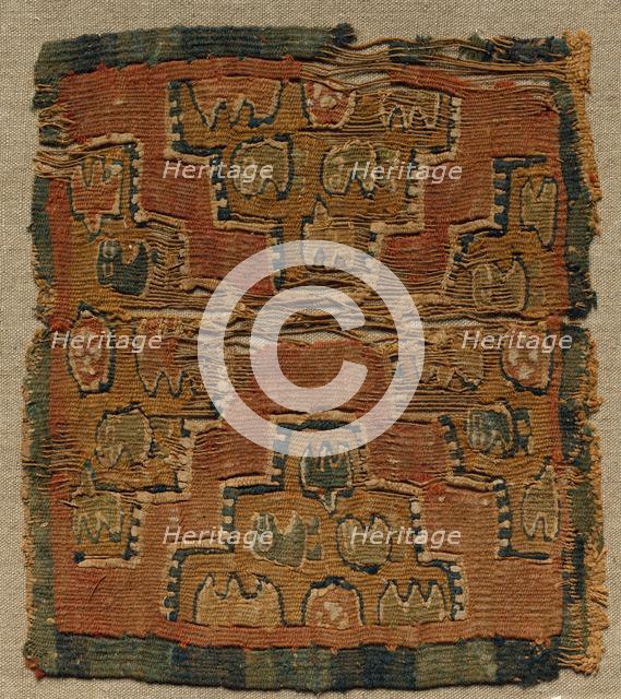 Square, Probably a Segmentum from a Tunic, 800s. Creator: Unknown.