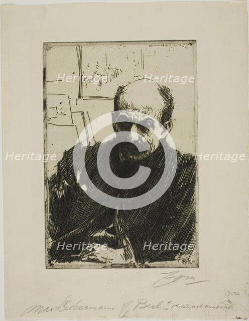 Max Liebermann, 1891. Creator: Anders Leonard Zorn.