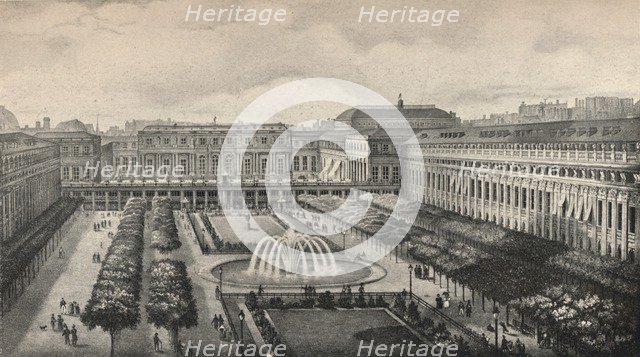 'View of the Palais-Royal in 1834', 1915. Artist: Unknown.