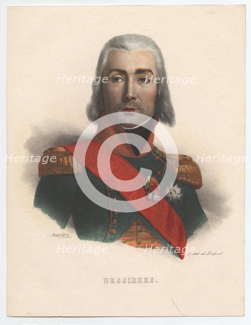 Portrait of Jean-Baptiste Bessières (1768-1813), Marshal of France, 1835. Artist: Mauraisse, Charles Emile (1799-1852)