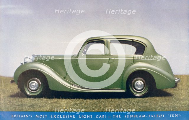 Sunbeam Talbot 'Ten' motor car, 1939. Artist: Unknown