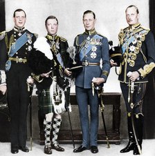 The Prince of Wales with his brothers, c1930s. Artist: Unknown.