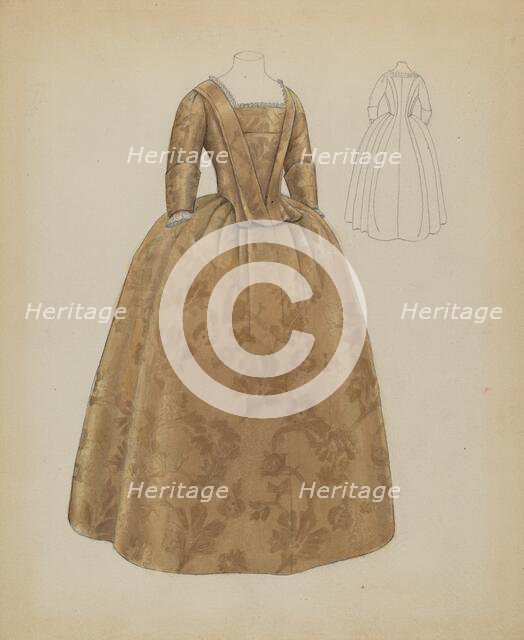 Wedding Dress, c. 1936. Creator: Bessie Forman.