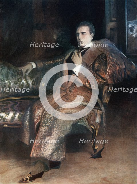 William Gillette in Sherlock Holmes, c1902. Artist: Unknown